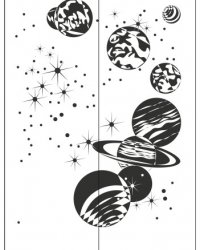 Пескоструйный рисунок Космос 24